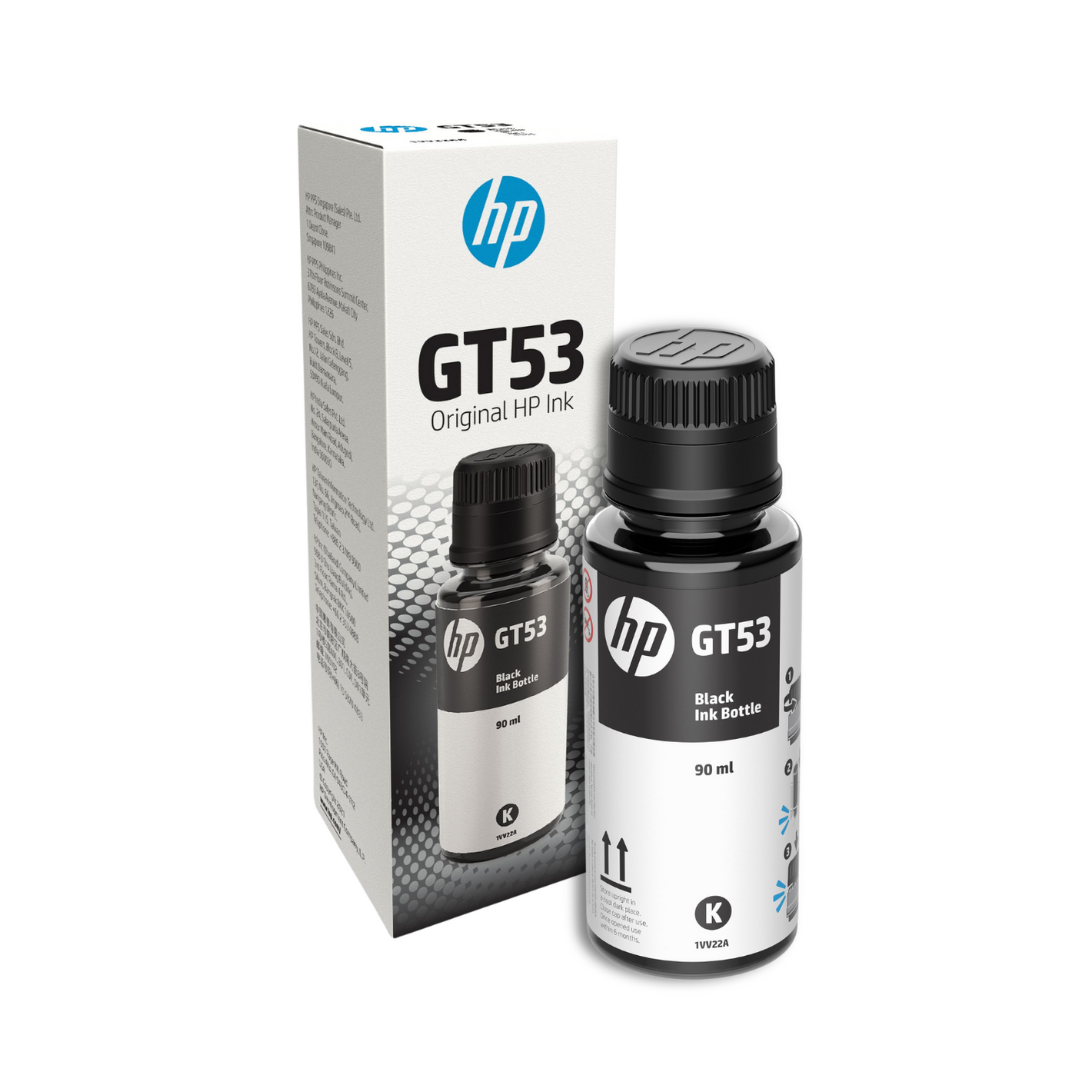 Botella De Tinta HP GT53 Negro Original (1VV22AL) Para HP Smart Tank, HP Deskjet y HP Ink Tank