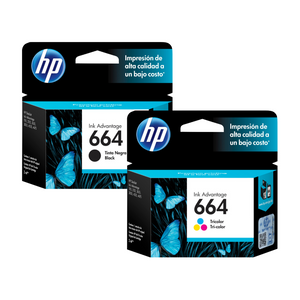 Combo Hp 664 Cartuchos Originales Negro + Tricolor