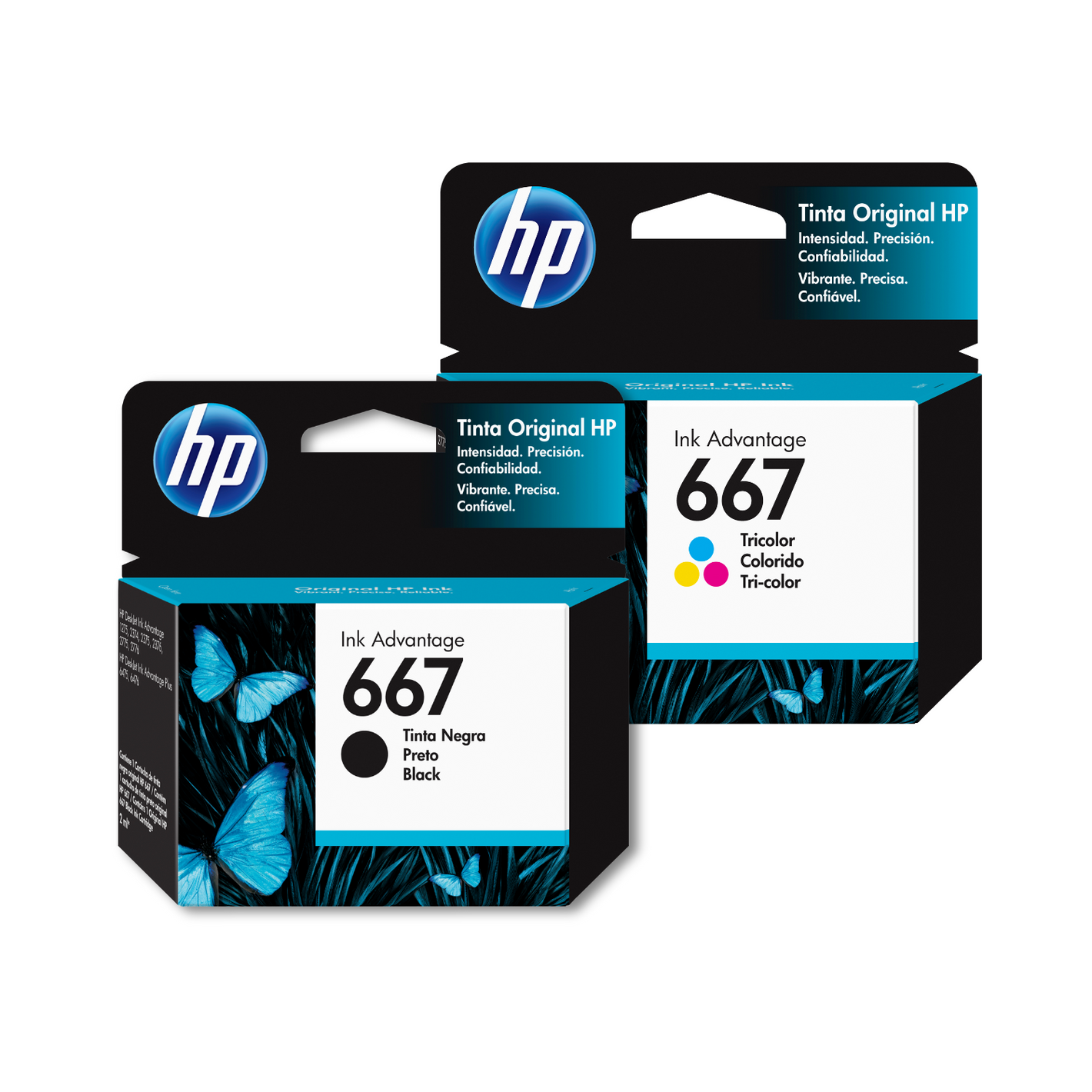 Combo Hp 667 Cartuchos Originales Negro + Tricolor