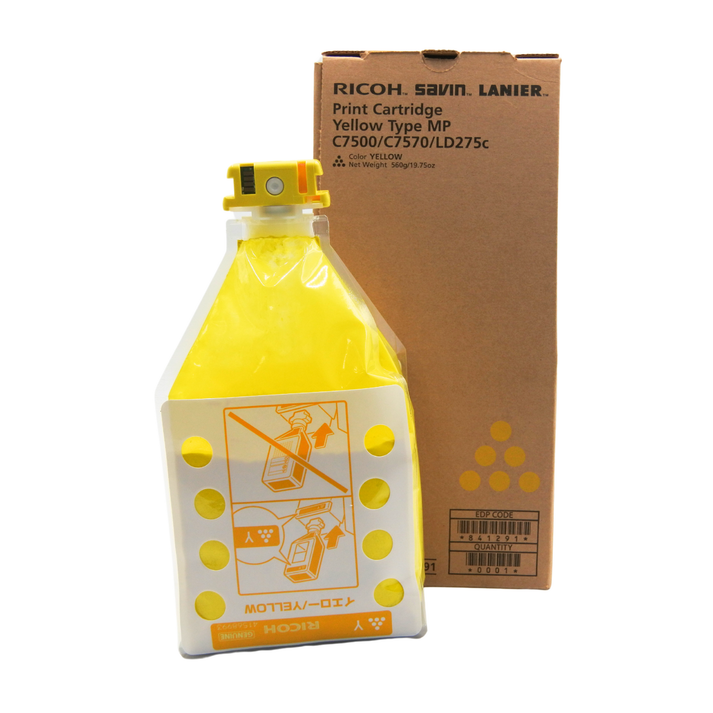 Toner Ricoh/Lanier Amarillo Original 841291 MP C600/C7500/C7557C y LD275C Yellow Original