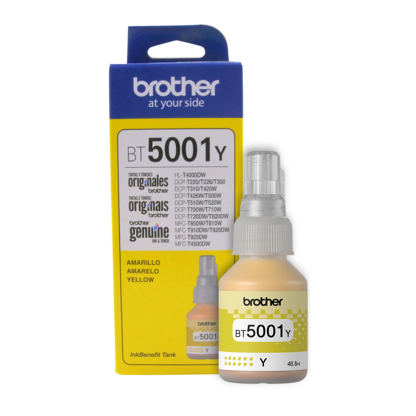 Botella De Tinta Brother Original Amarillo BT5001Y