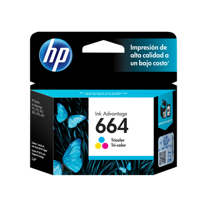 Cartucho De Tinta Hp 664 Tricolor Original (F6V28AL)