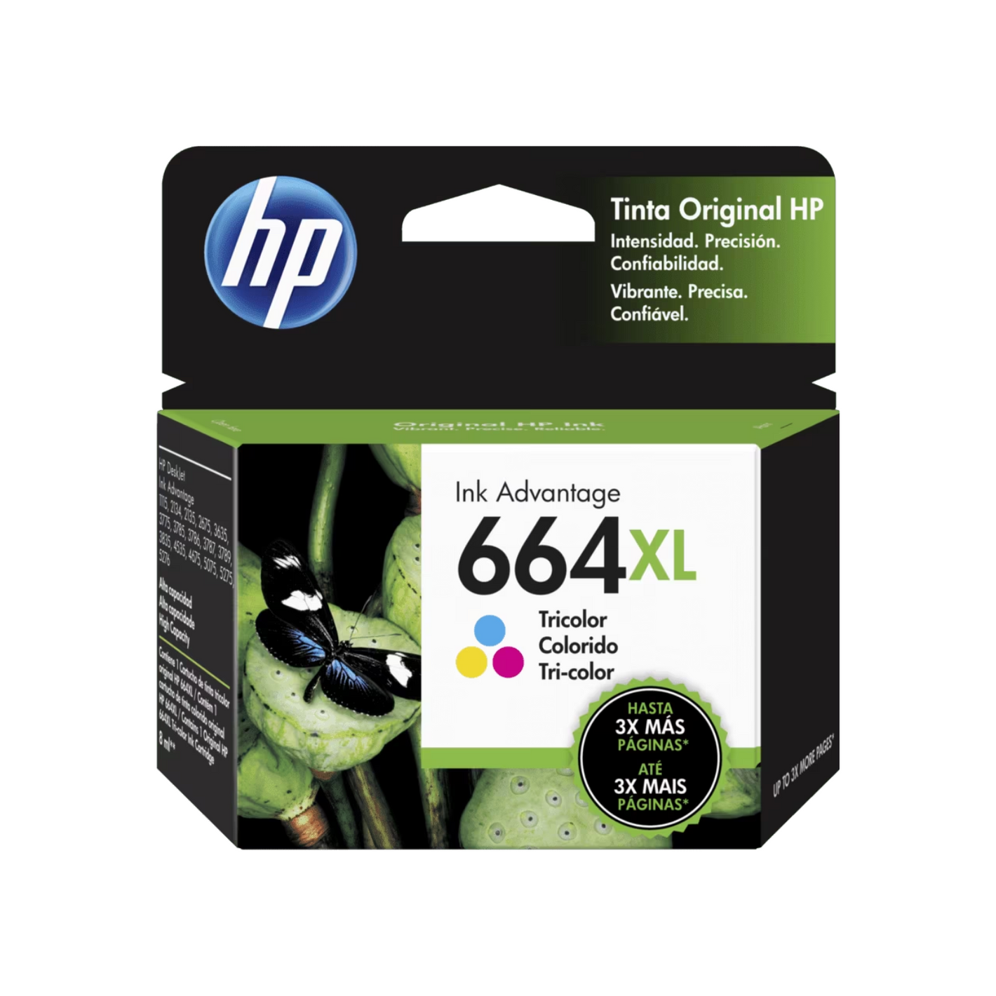 Cartucho De Tinta Hp 664xl Tricolor Original (F6V30AL) Para HP Deskjet