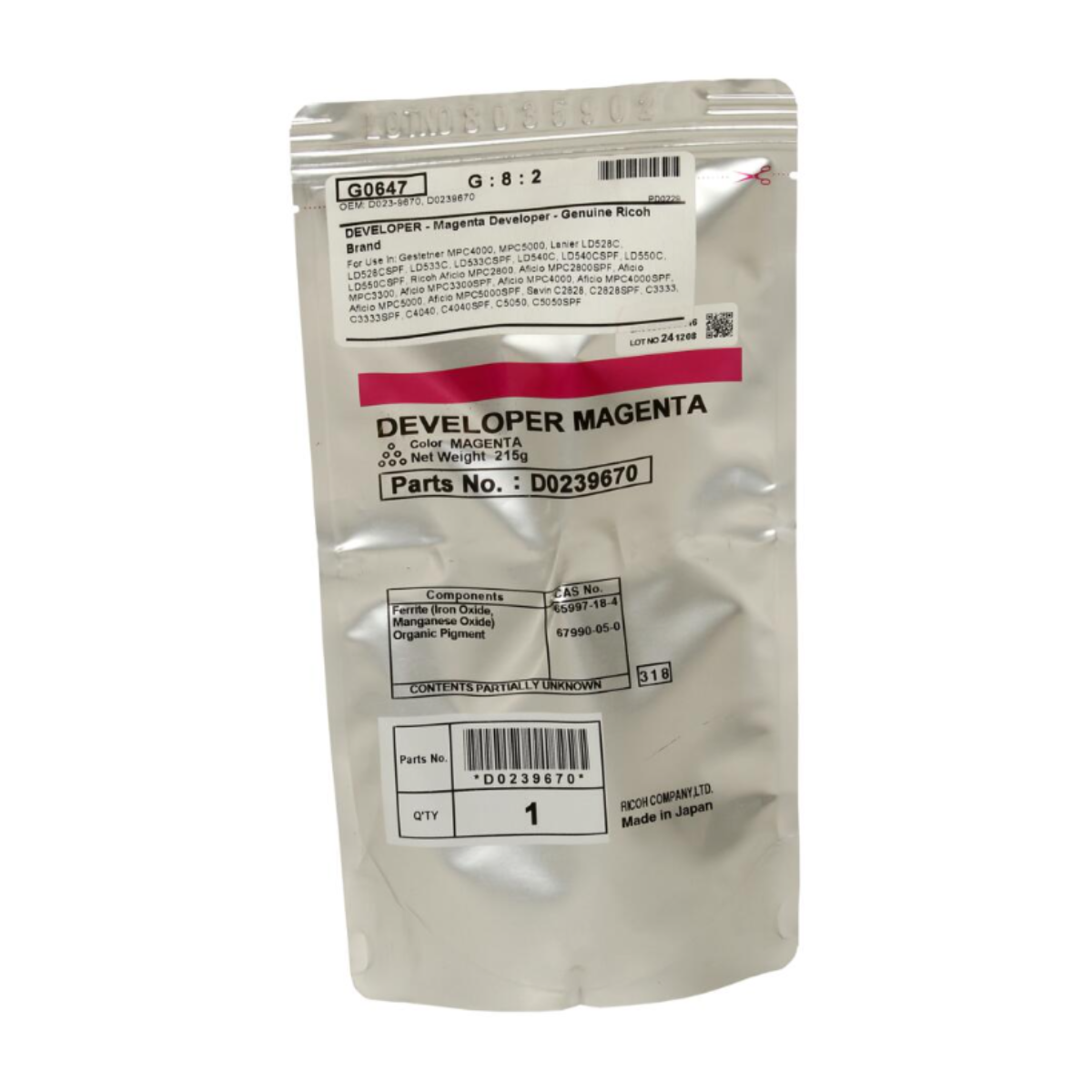 Desarrollador Magenta Ricoh MP C5000 D0239670