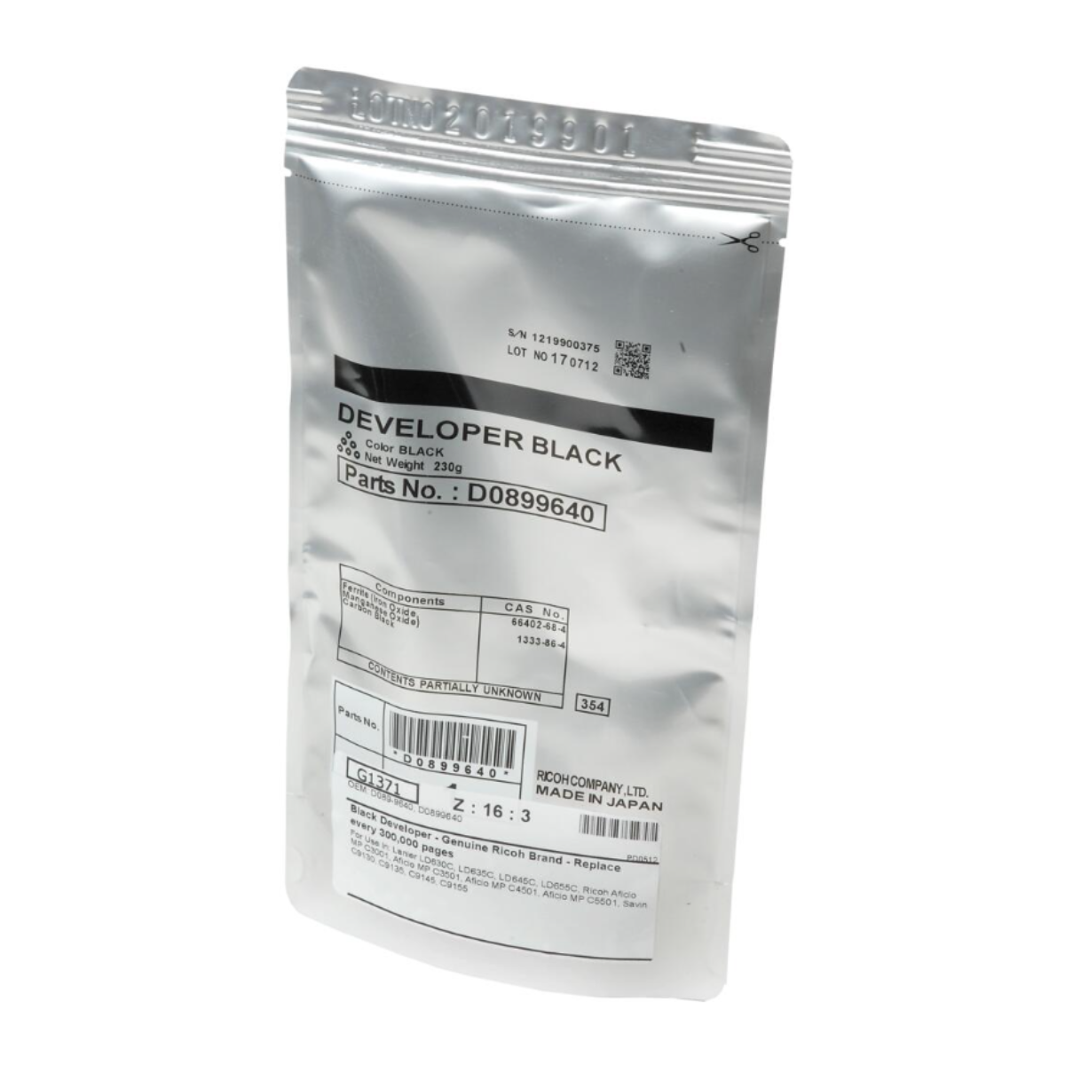 Desarrollador negro Ricoh MP C3001 D0899640