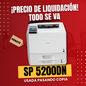 Remate De SP 5200DN Impresora Ricoh Monocromática Pasando Copia (Usado) 47 PPM